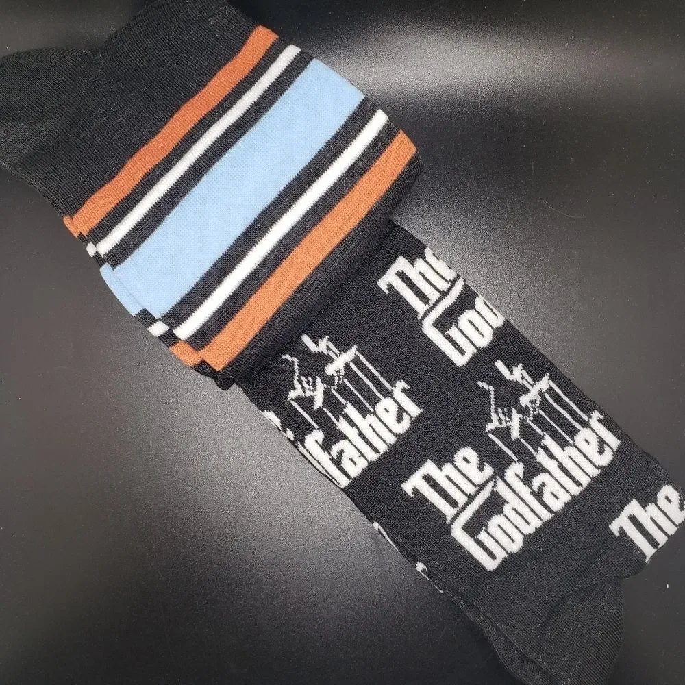 The Godfather crew socks 2 pairs Mafia boss socks